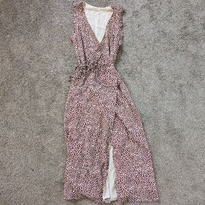 Anine Bing Red and White Patterned Jumpsuit